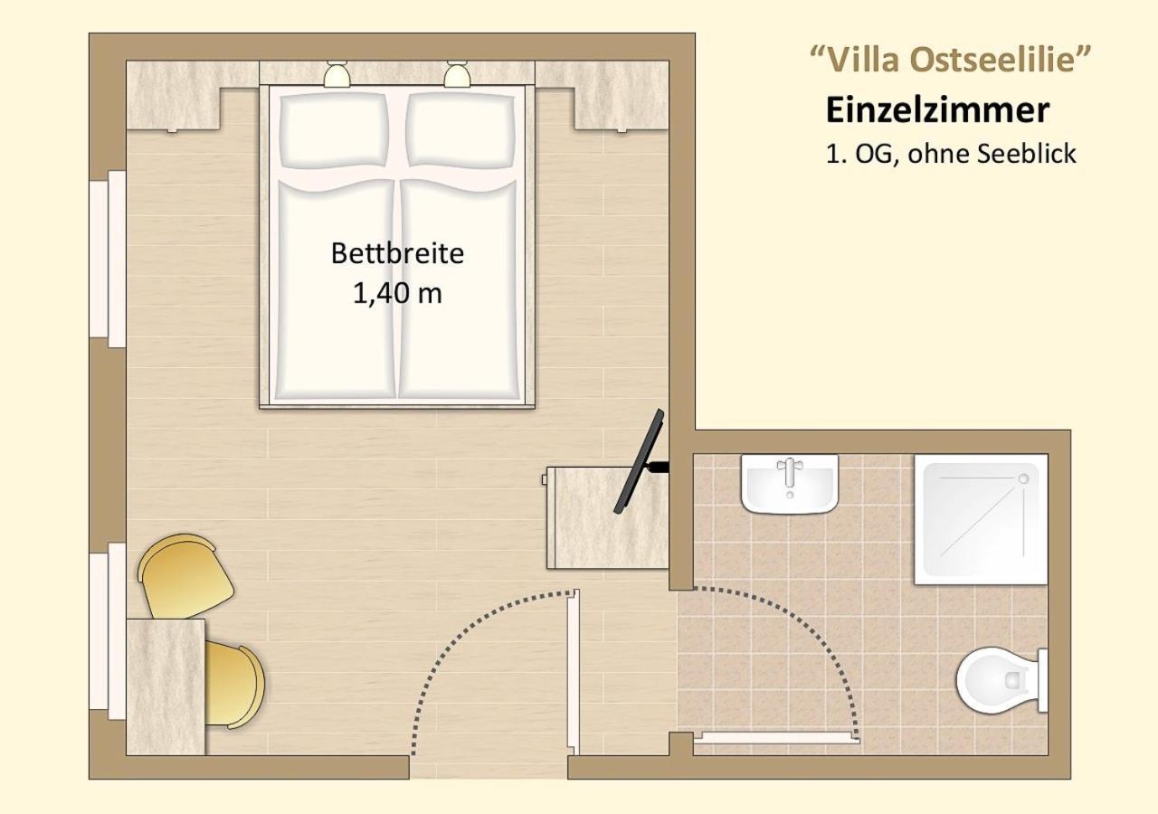 Ferienzimmer In Der Villa Ostseelilie Sassnitz Exterior foto